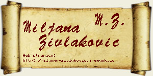 Miljana Zivlaković vizit kartica